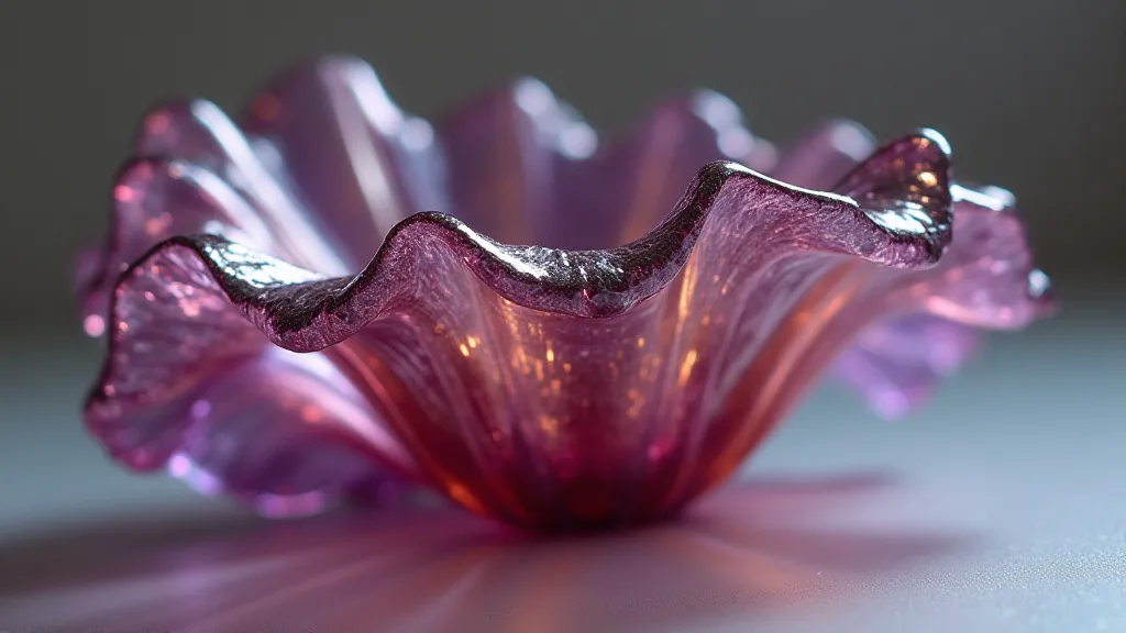 Amethyst Carnival Glass Iridescence