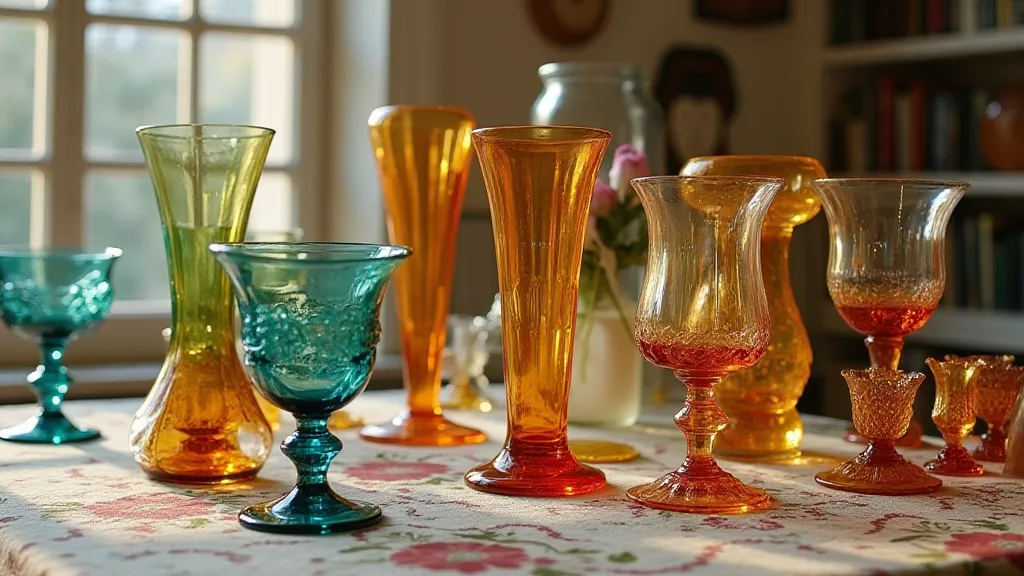 Assorted Colors of Carnival Glass