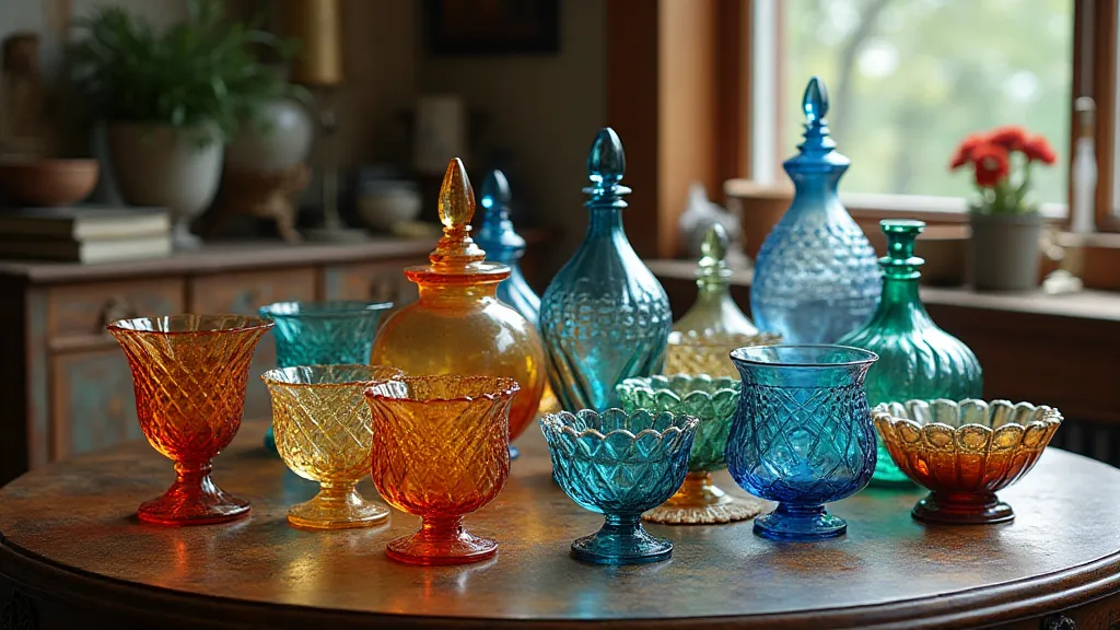 Variety of Carnival Glass Pieces