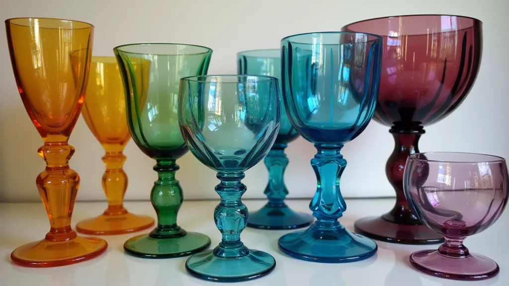 Different colors of carnival glass