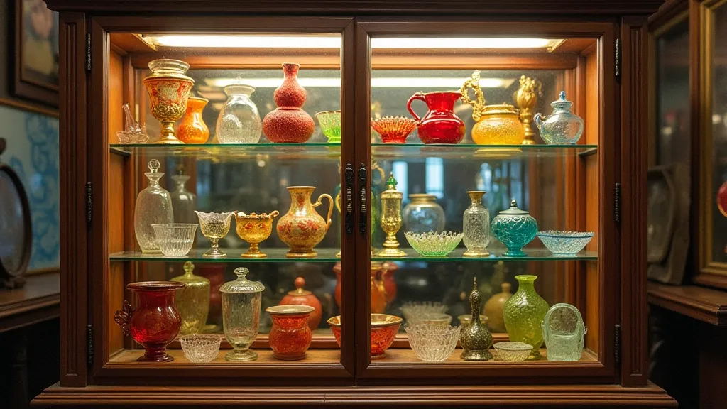 Carnival glass collection display
