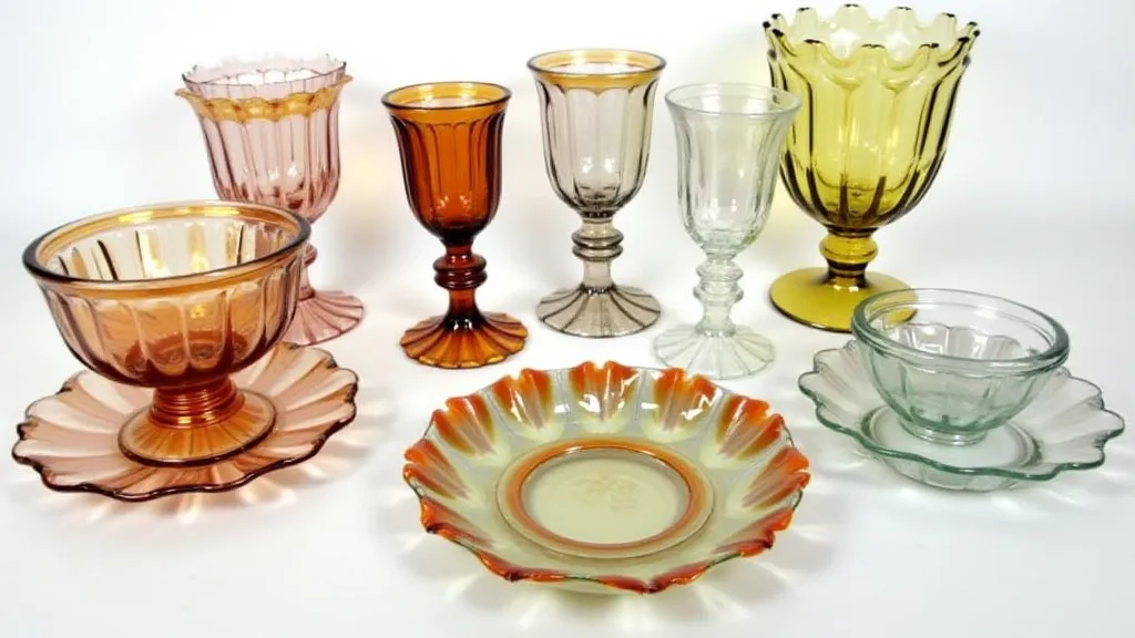 Selection of different carnival glass patterns