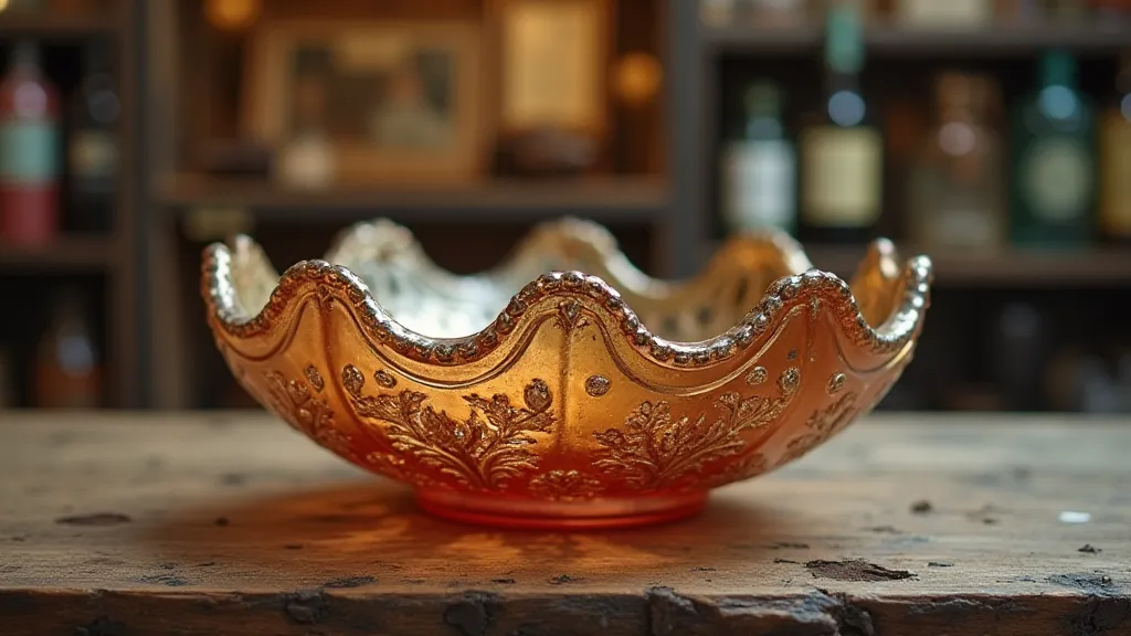 Carnival Glass in an Antique Shop