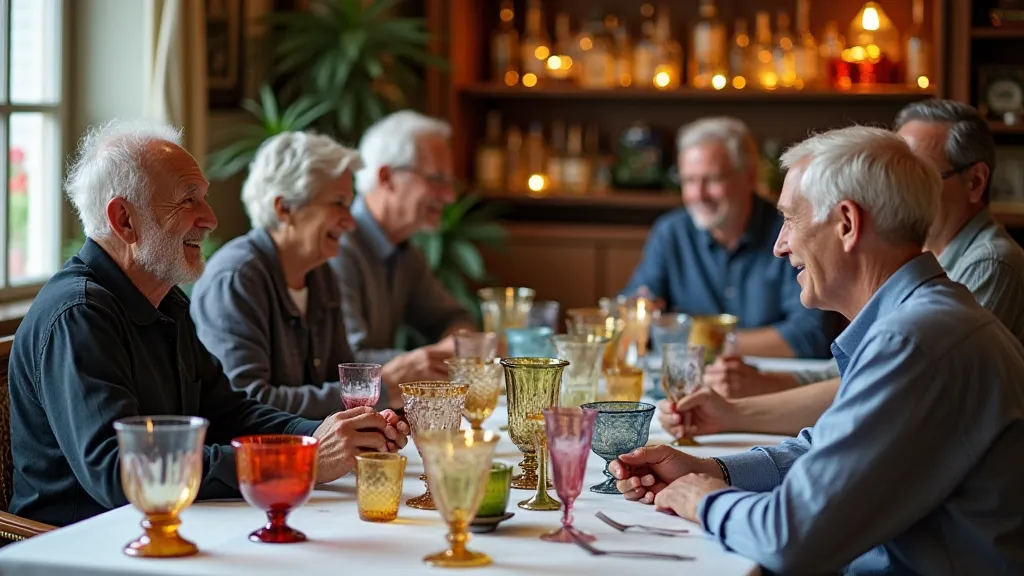 Carnival Glass collectors interacting