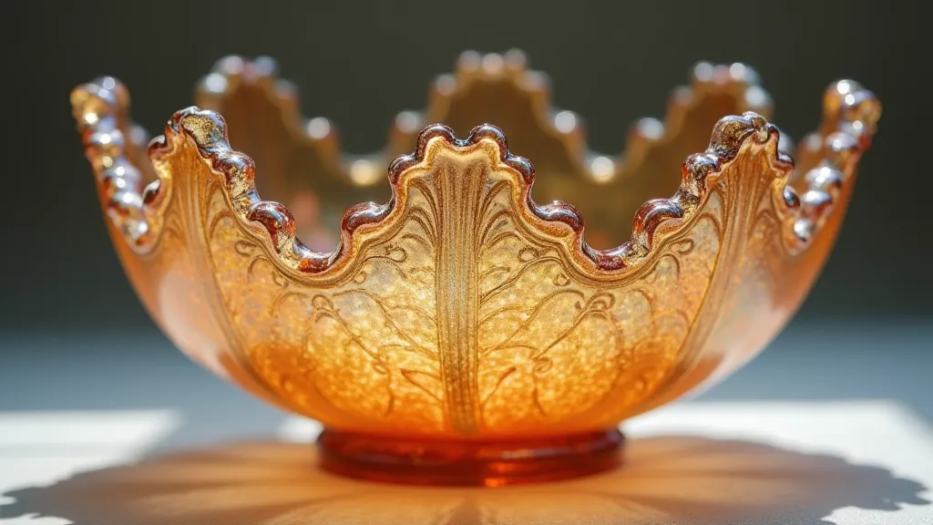 Imperial Favrile Carnival Glass Bowl
