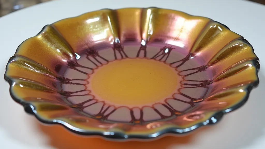 Late production Fenton carnival glass plate