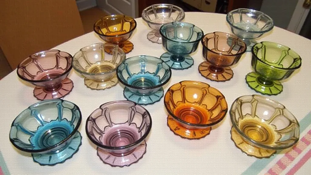 Collection of carnival glass finger bowls