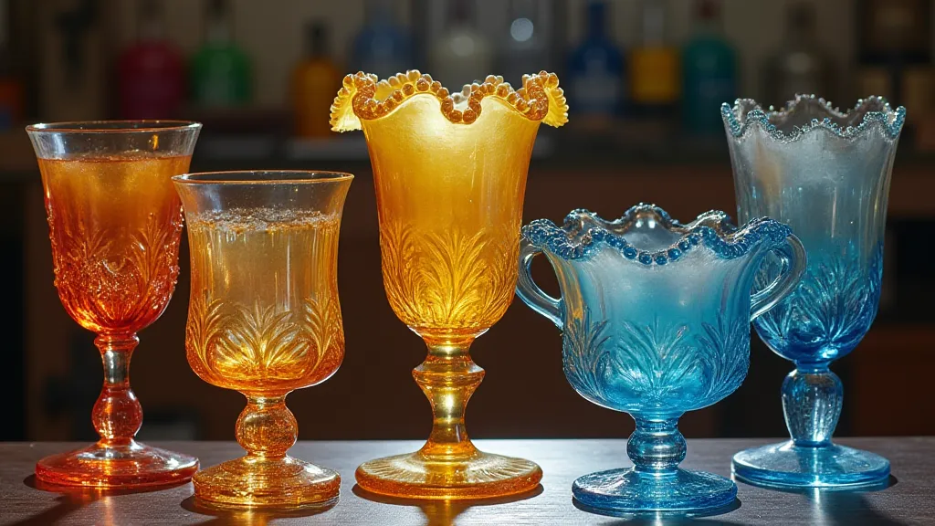 Different types of carnival glass iridescence
