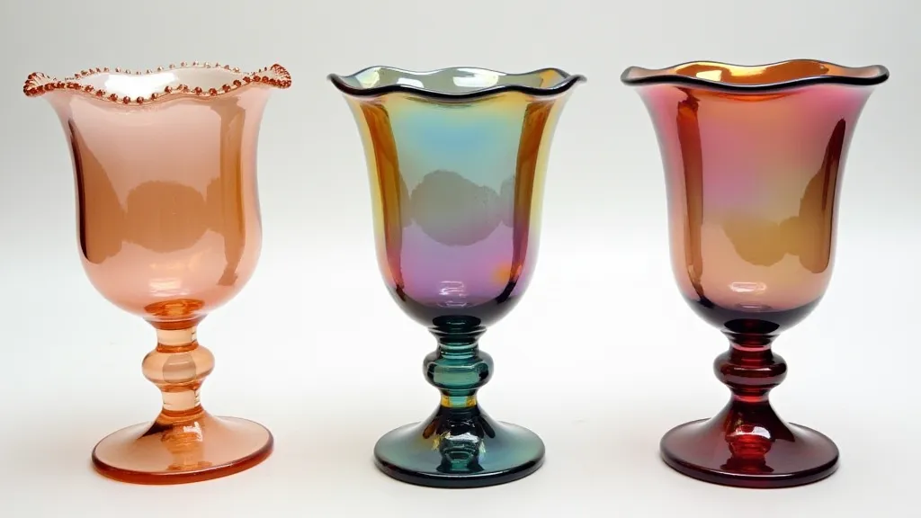Comparison of carnival glass from different manufacturers