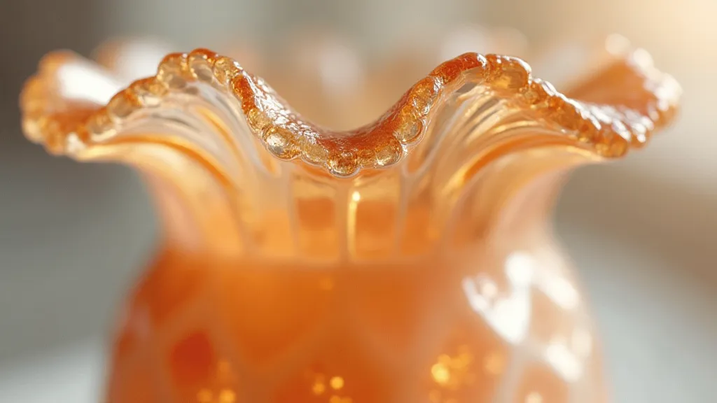Peachblow Carnival Glass Vase
