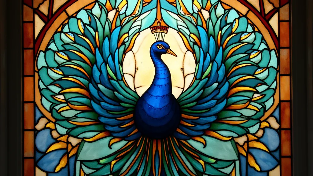 Peacock Stained Glass