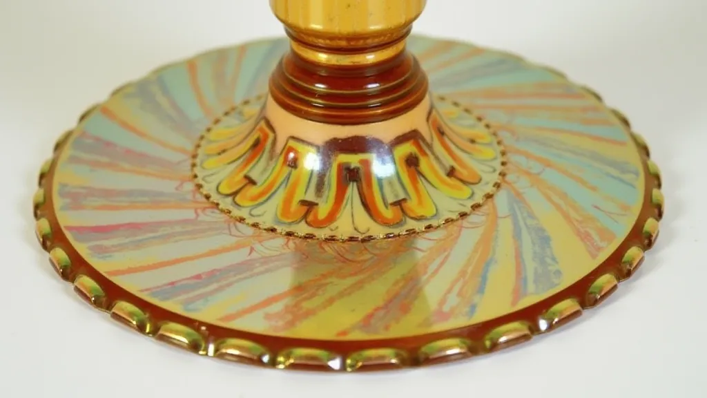 Unmarked carnival glass base